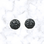 12mm Druzy Silver Post Earrings