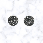 12mm Druzy Silver Post Earrings