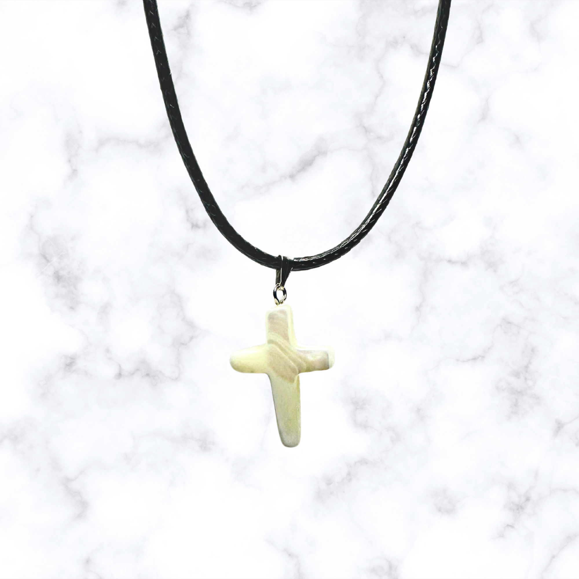 Mother of Pearl Cross Necklace