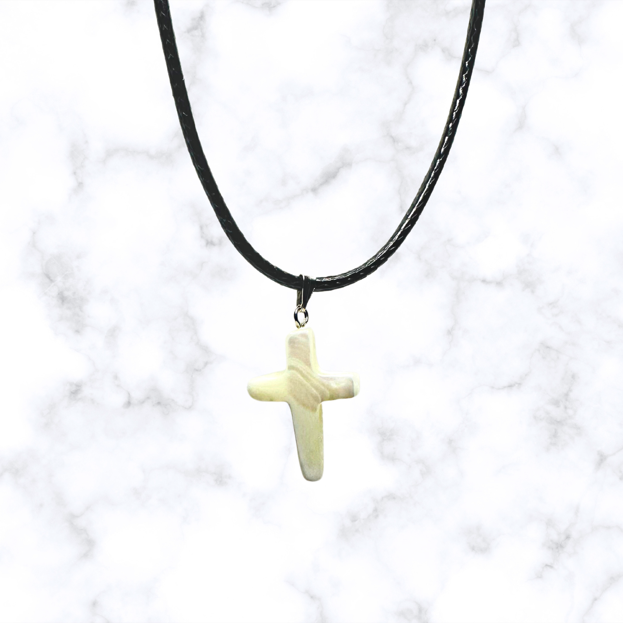 Mother of Pearl Cross Necklace
