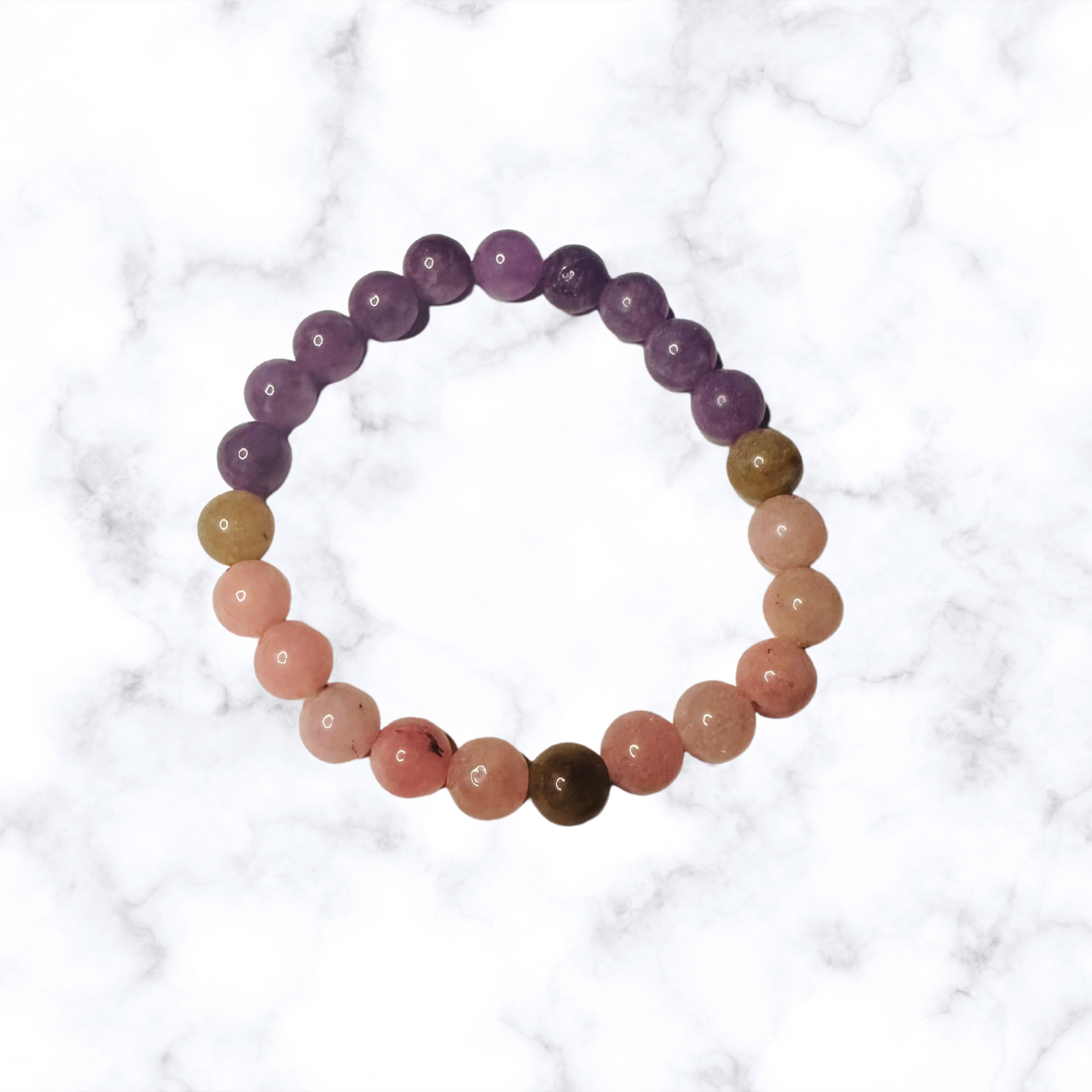 Multi-Color Glass Stretchy Bracelet