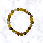 Honey Yellow Glass Stretchy Bracelet