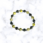 Light Yellow Glass Stretchy Bracelet