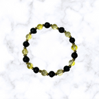 Light Yellow Glass Stretchy Bracelet