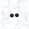 12mm Druzy Black Post Earrings