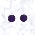 12mm Druzy Rose Gold Post Earrings