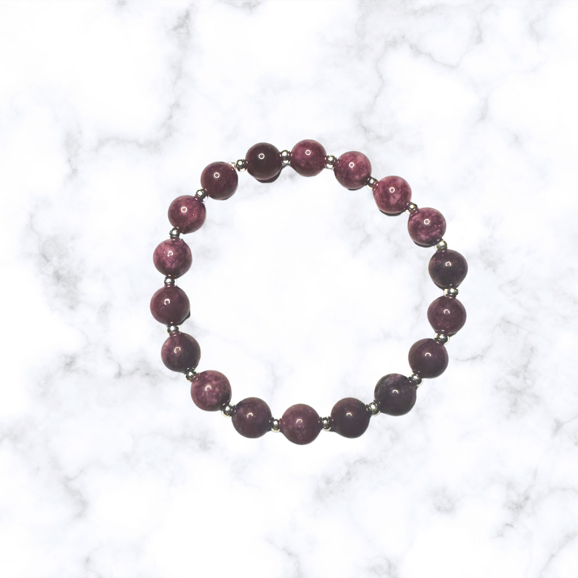 Raspberry Purple Jade Stretchy Bracelet