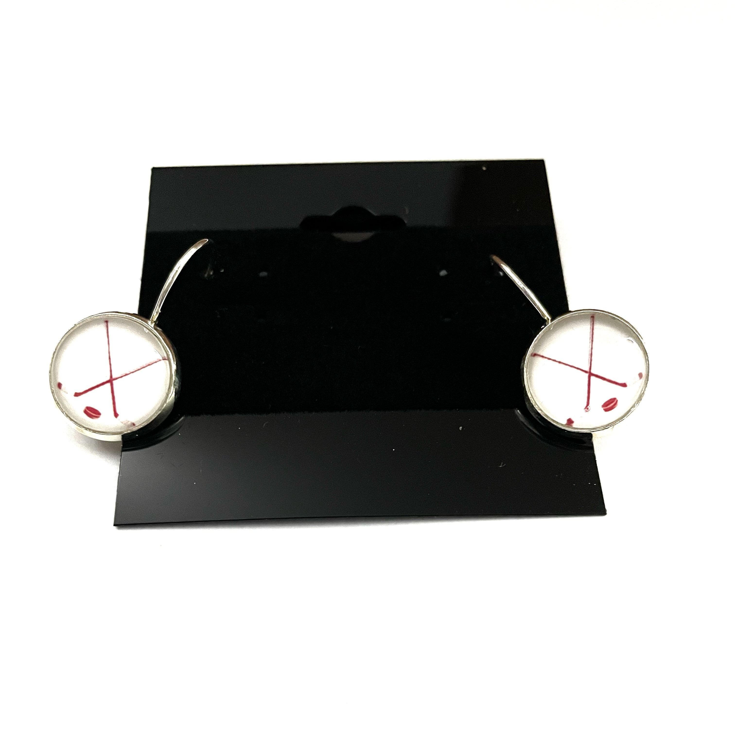Hockey Lever Back Earrings