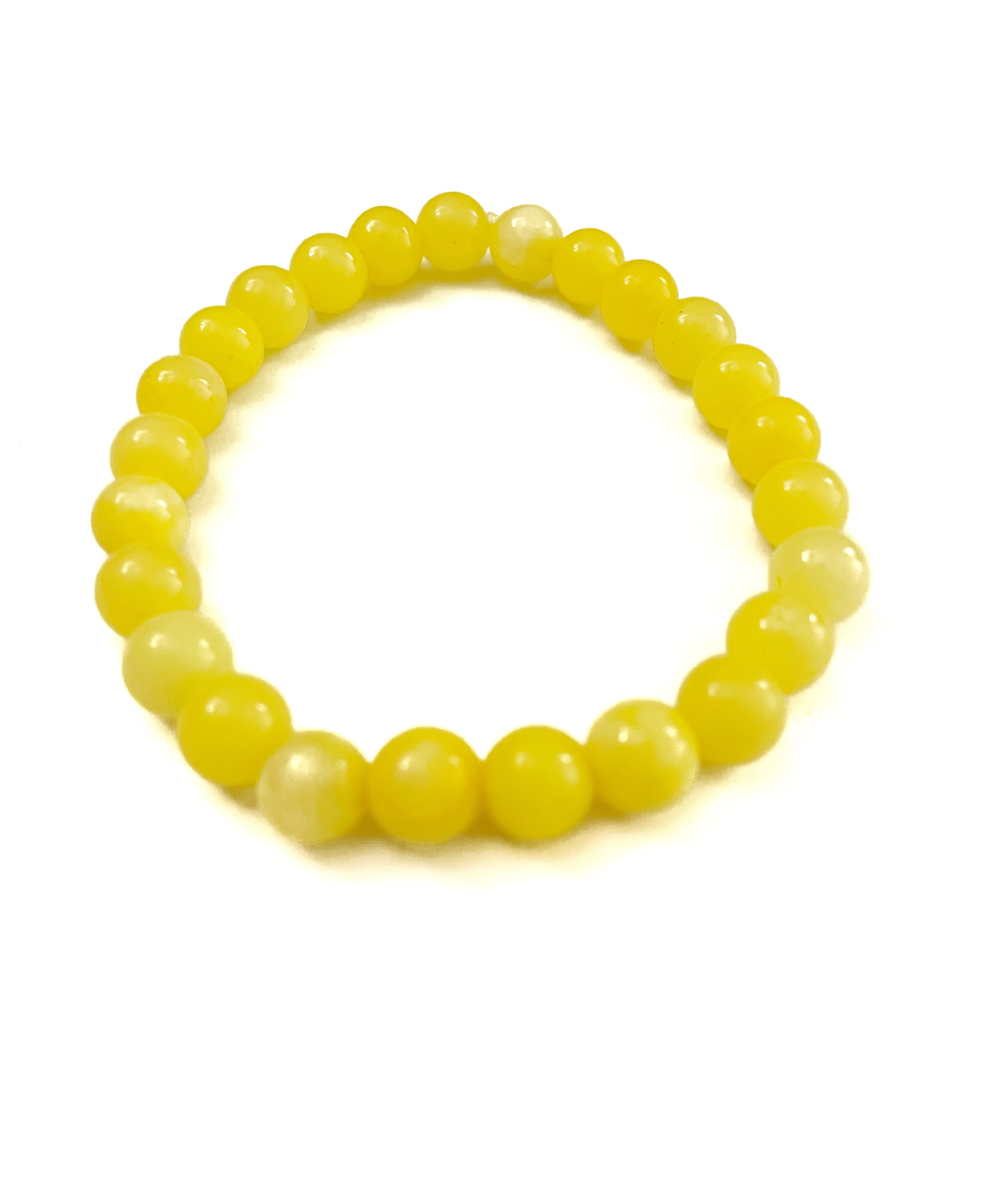 Yellow Jade Stretchy Bracelet