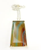 Brown, Blue and Yellow Acrylic Necklaces