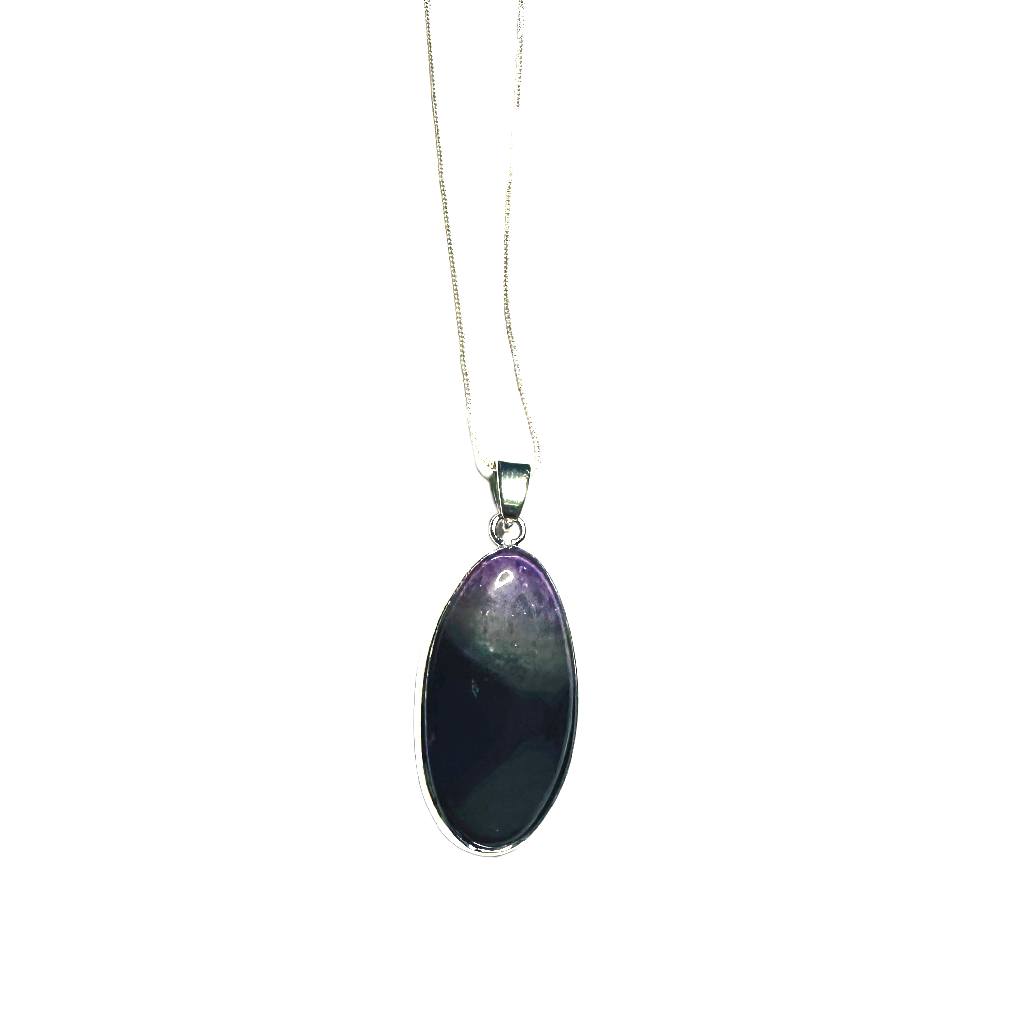 Agate Oval Pendant Necklace