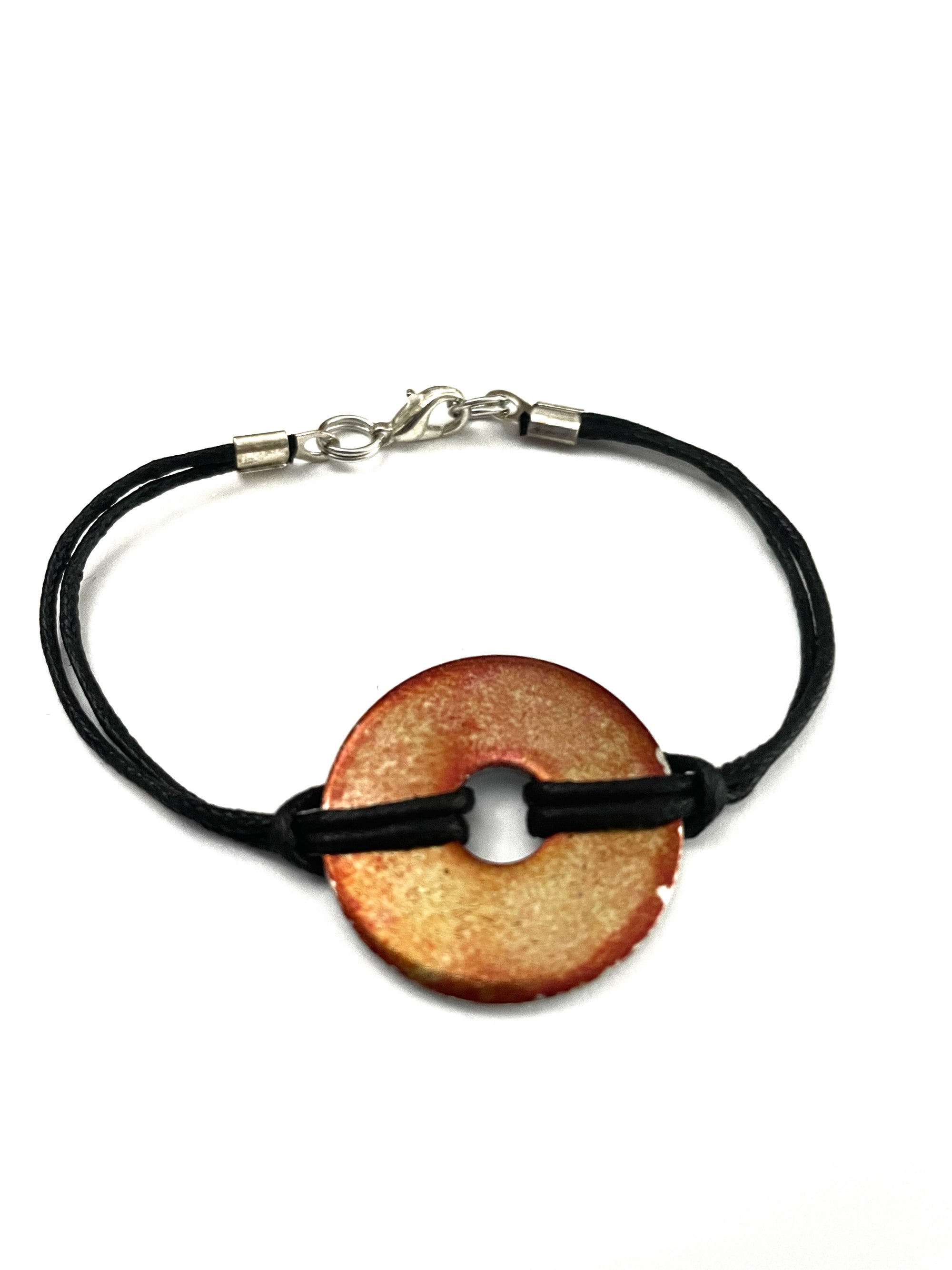 Rust Bracelet and Earrings Set