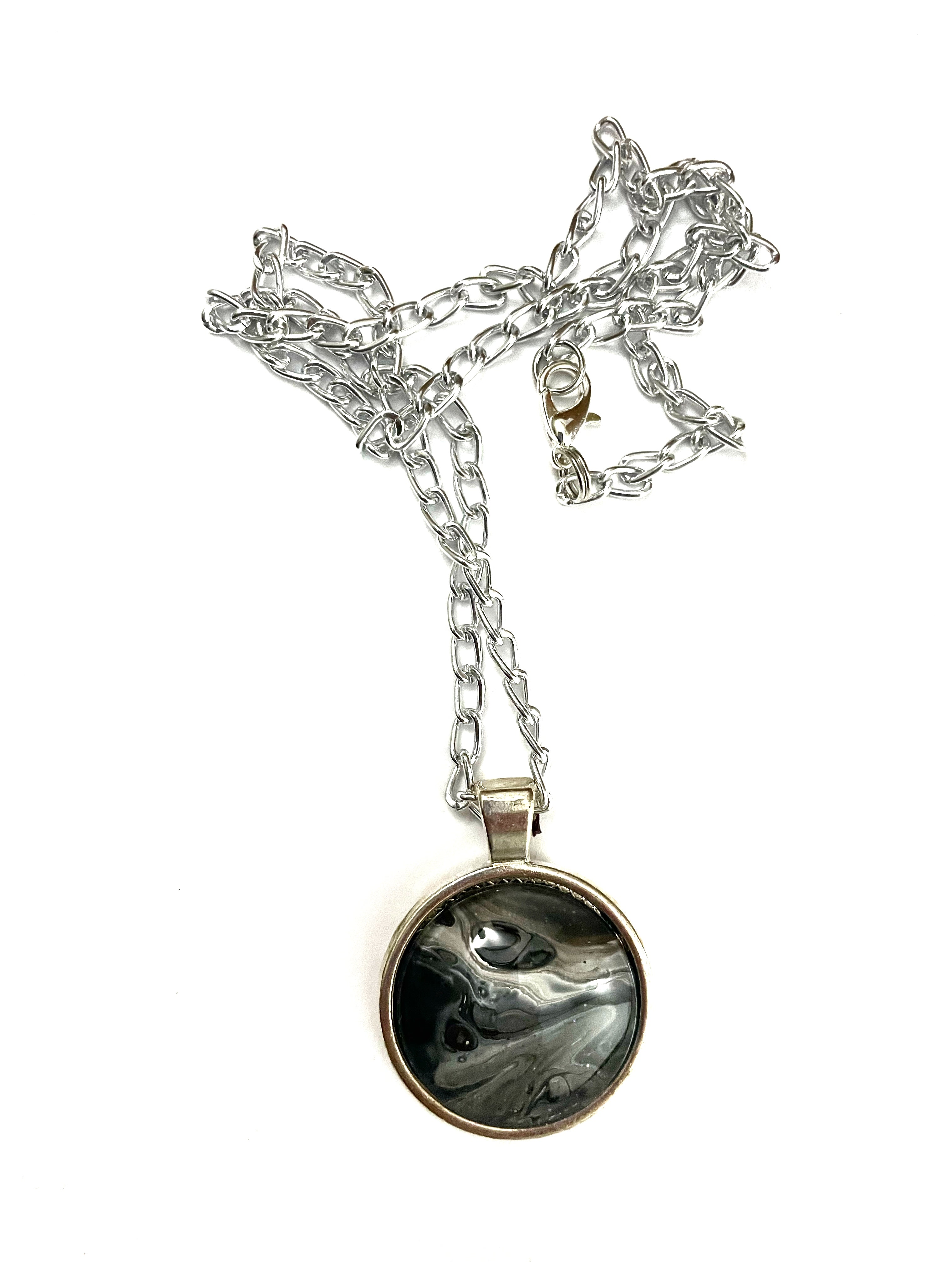 Grey Acrylic Necklaces