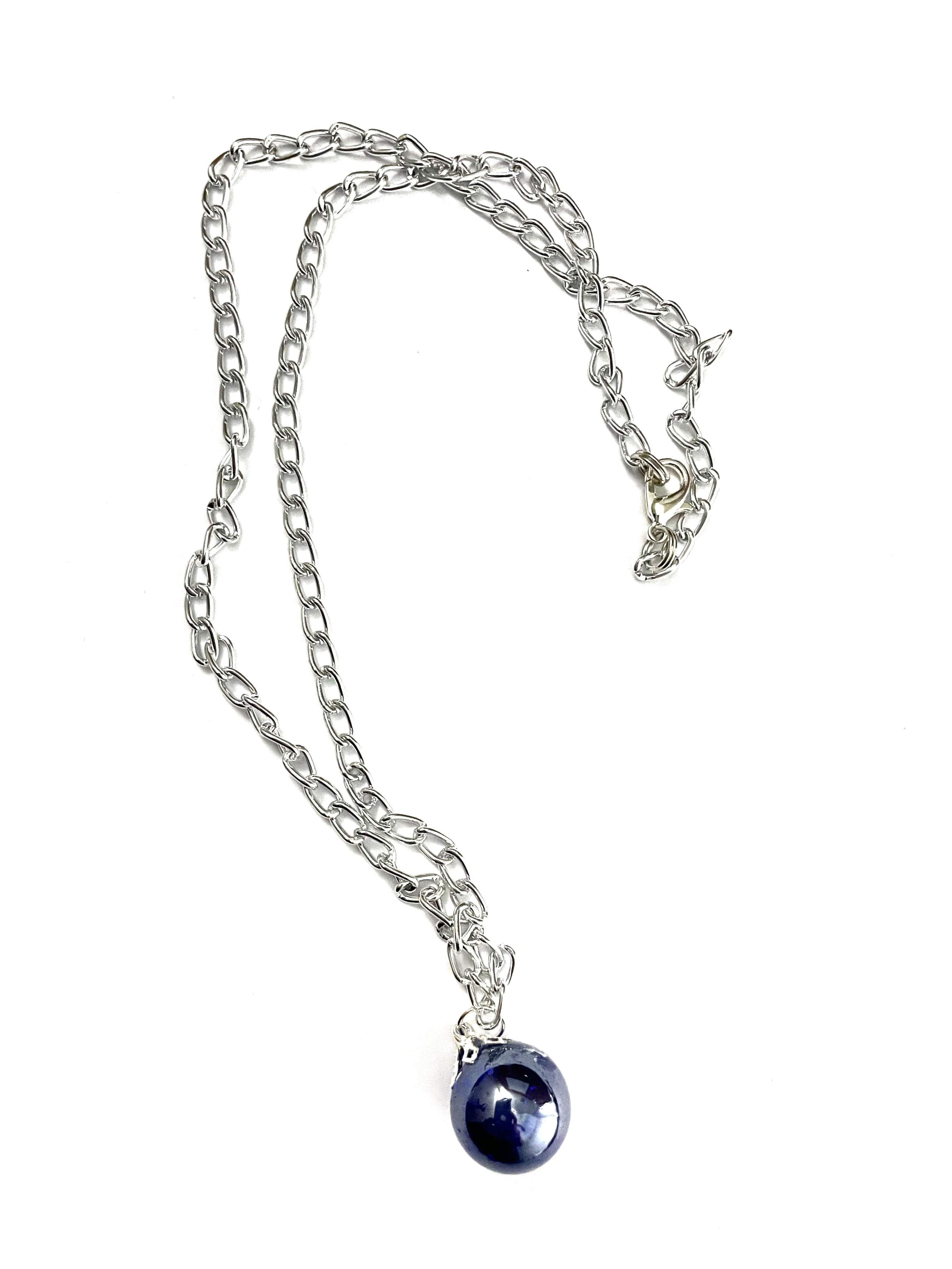 Blue-Purple Marble Necklace