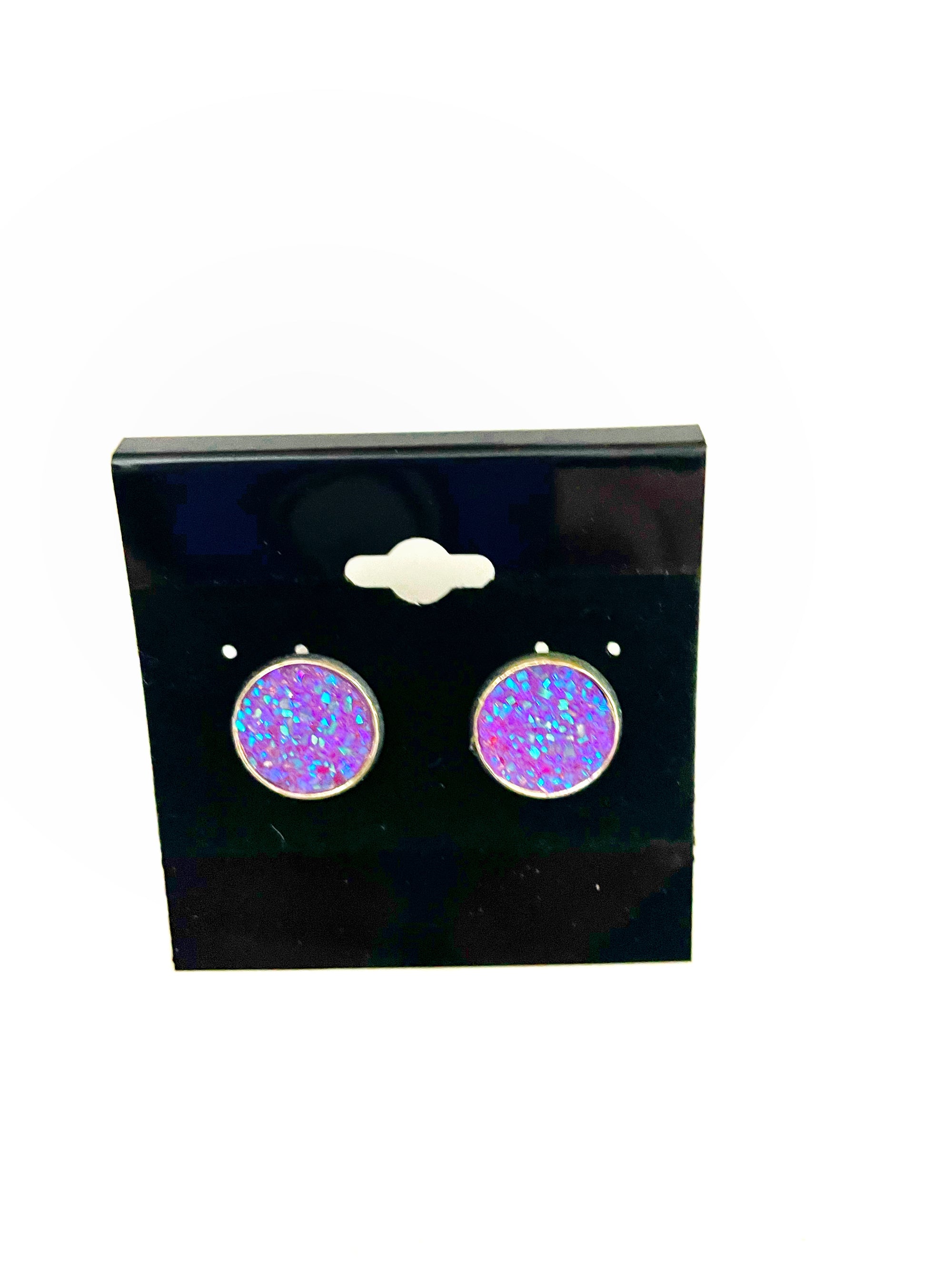 Lilac Druzy Earring