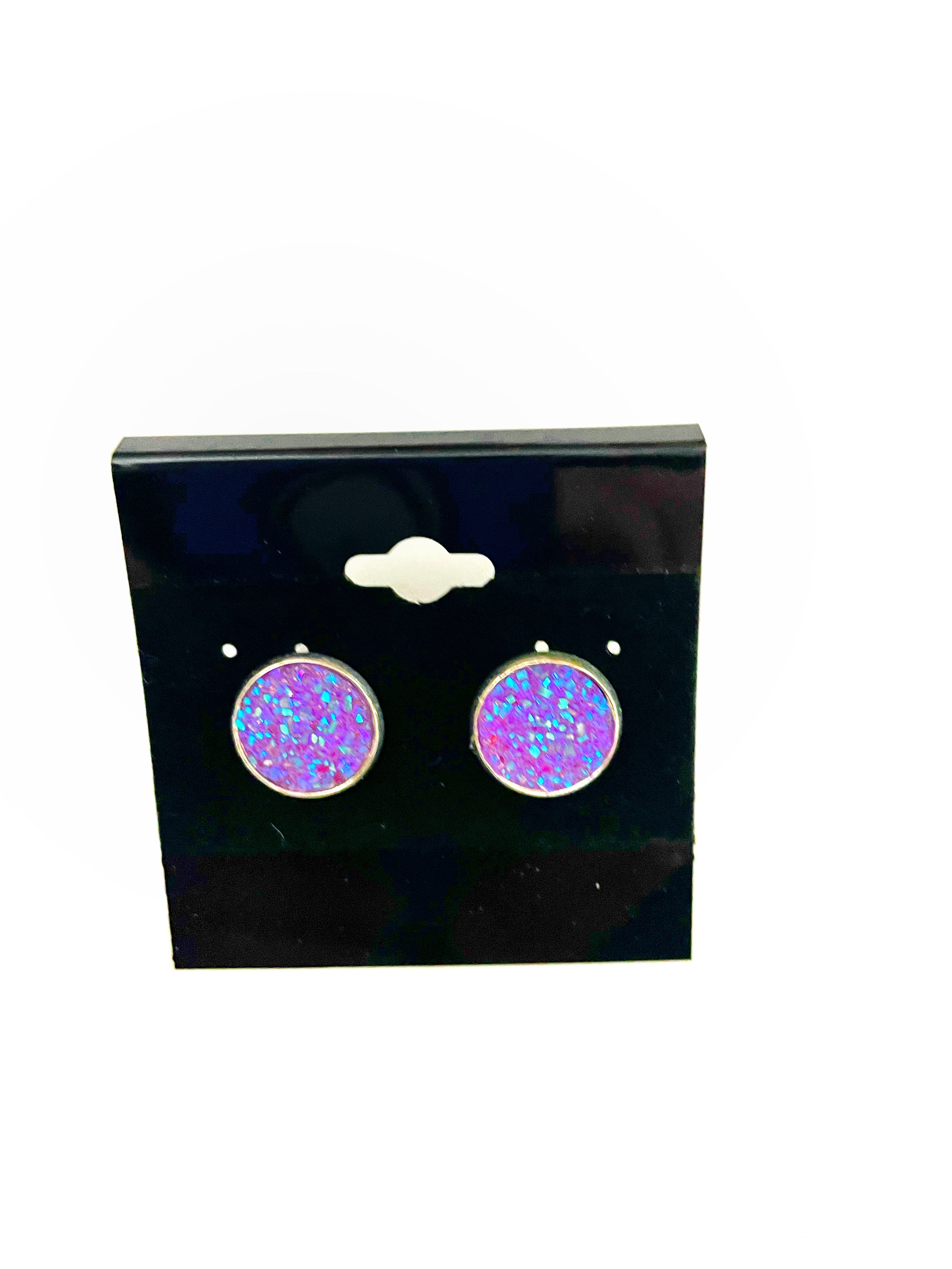 Lilac Druzy Earring