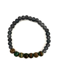 Mixed Clay and Matte Black Stacked Bracelet