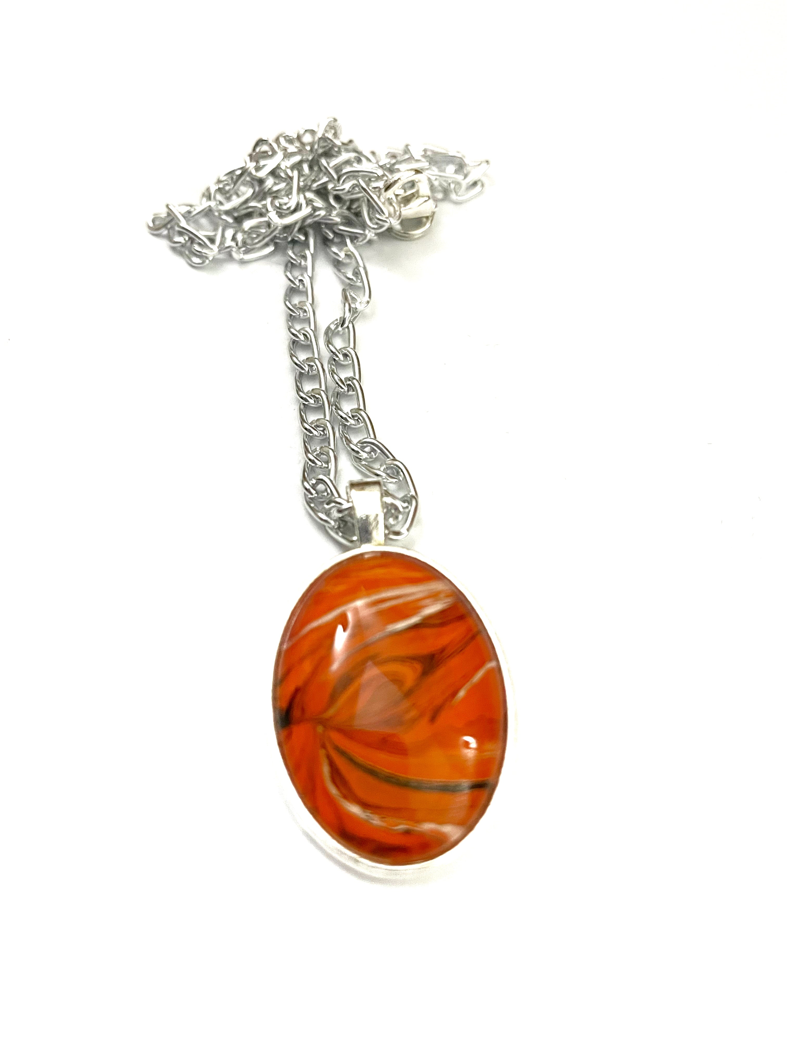 Orange Acrylic Necklaces