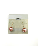 Light Beige Glass Pearl Earrings