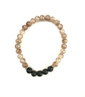 Chocolate Veins and Black Lava Stone Bracelet