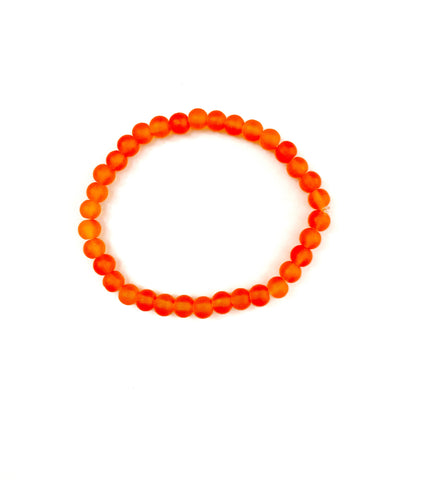 Fluorescent Orange Stretchy Bracelet