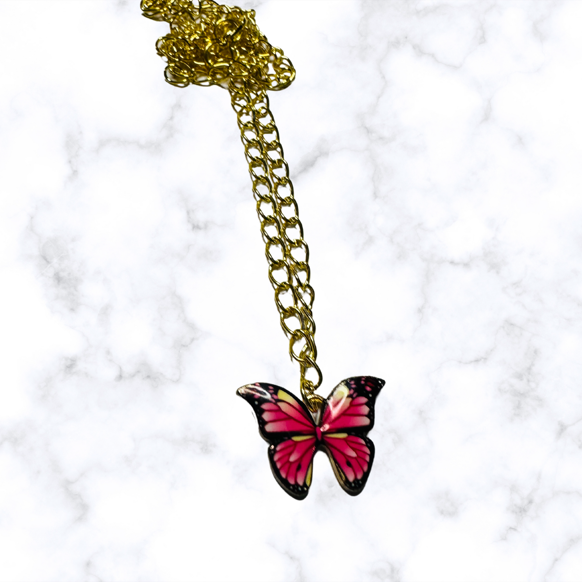 Enamel Gold Necklace