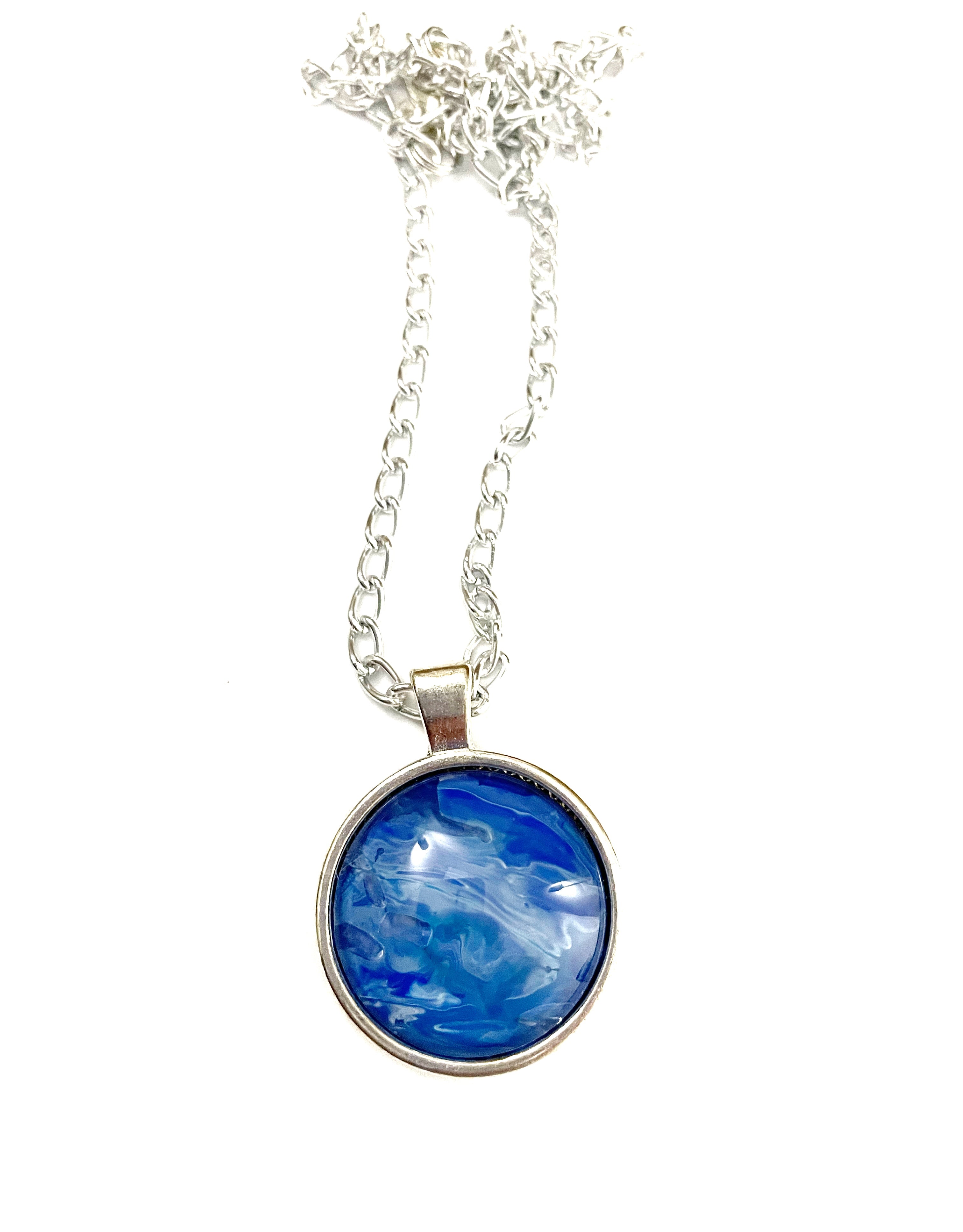Blue Acrylic Necklaces