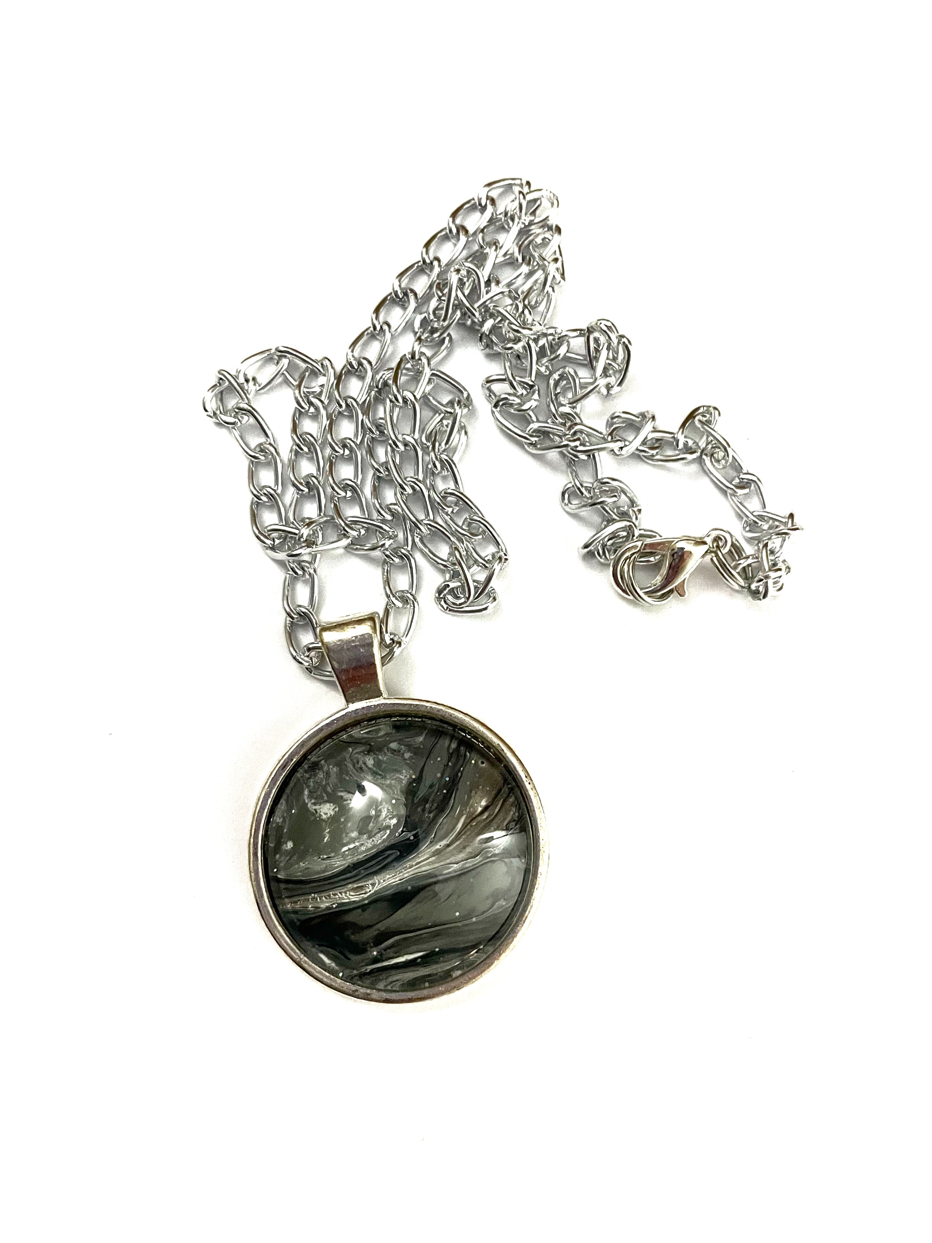 Grey Acrylic Necklaces