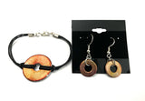 Rust Bracelet and Earrings Set