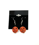 Small Pumpkin Howlite Earrings
