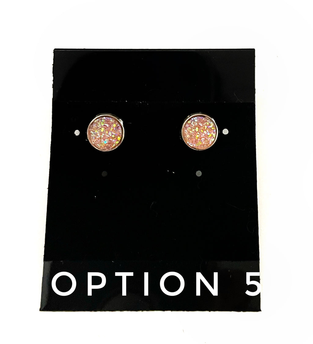 8mm Druzy Earring