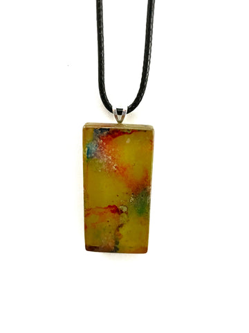 Colorful Rectangle Tile Necklace