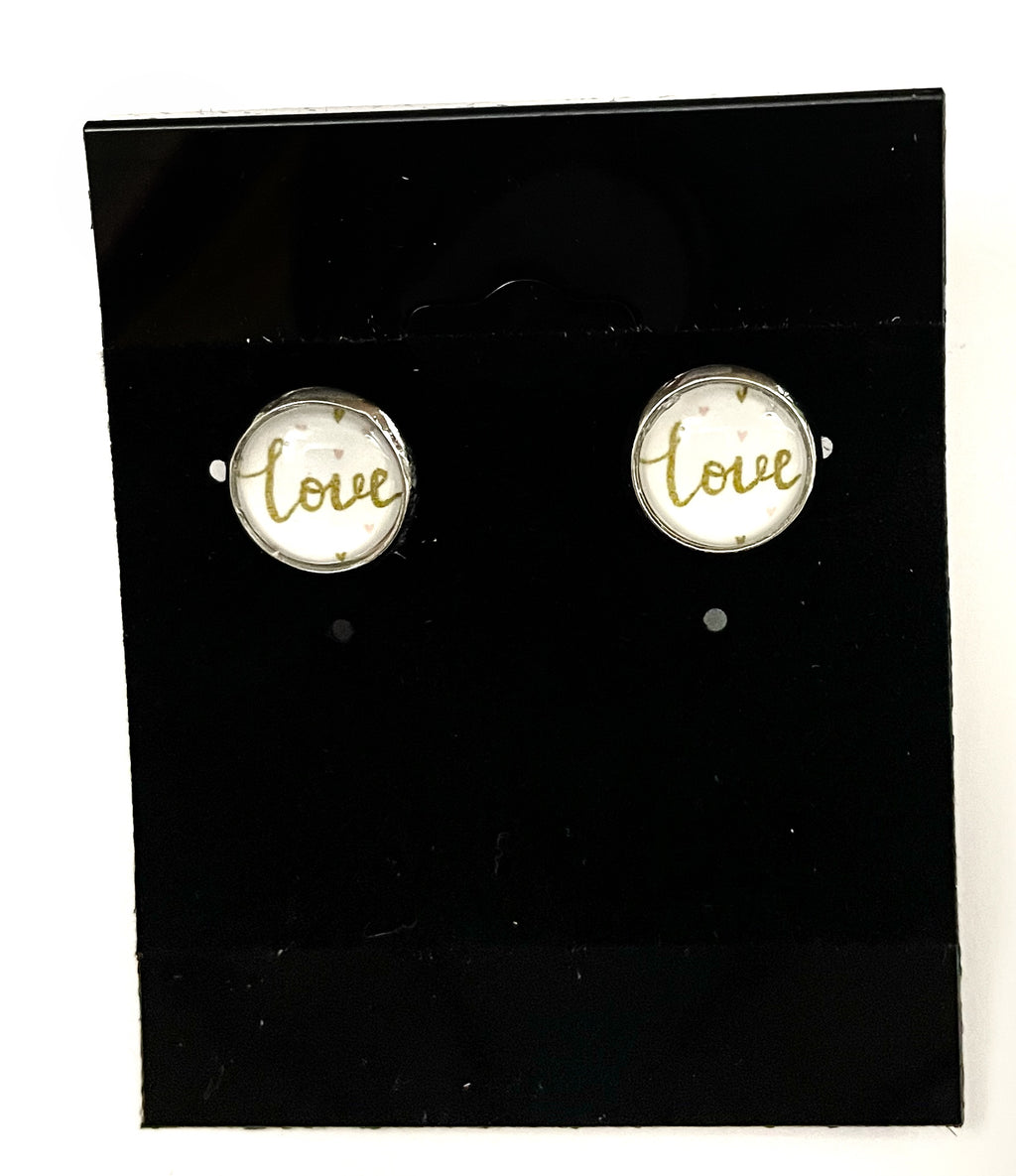 10mm Silver Post Earrings