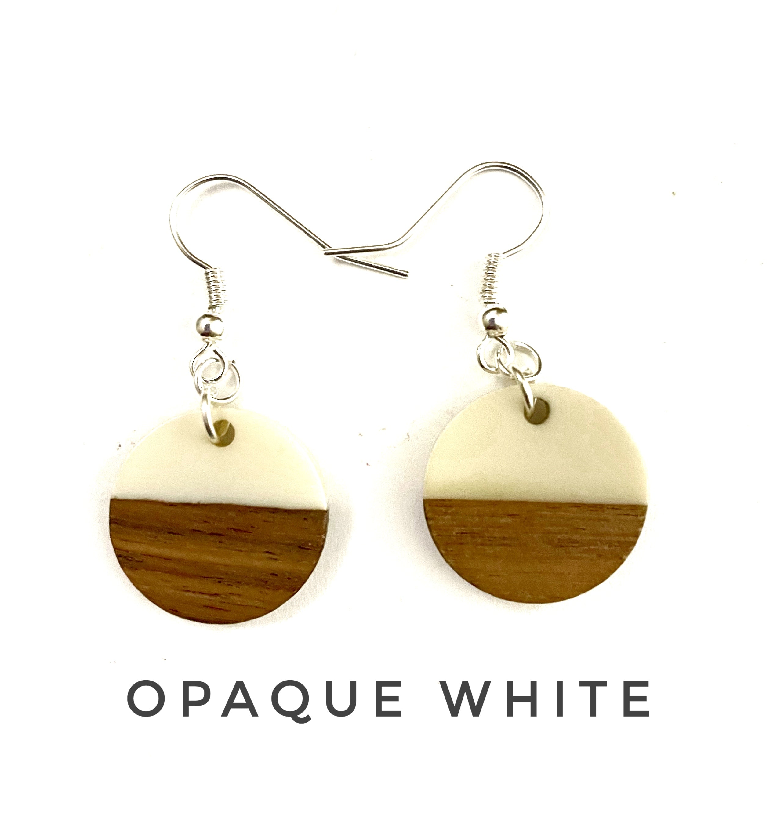 Small Circle Resin & Wood  Earrings