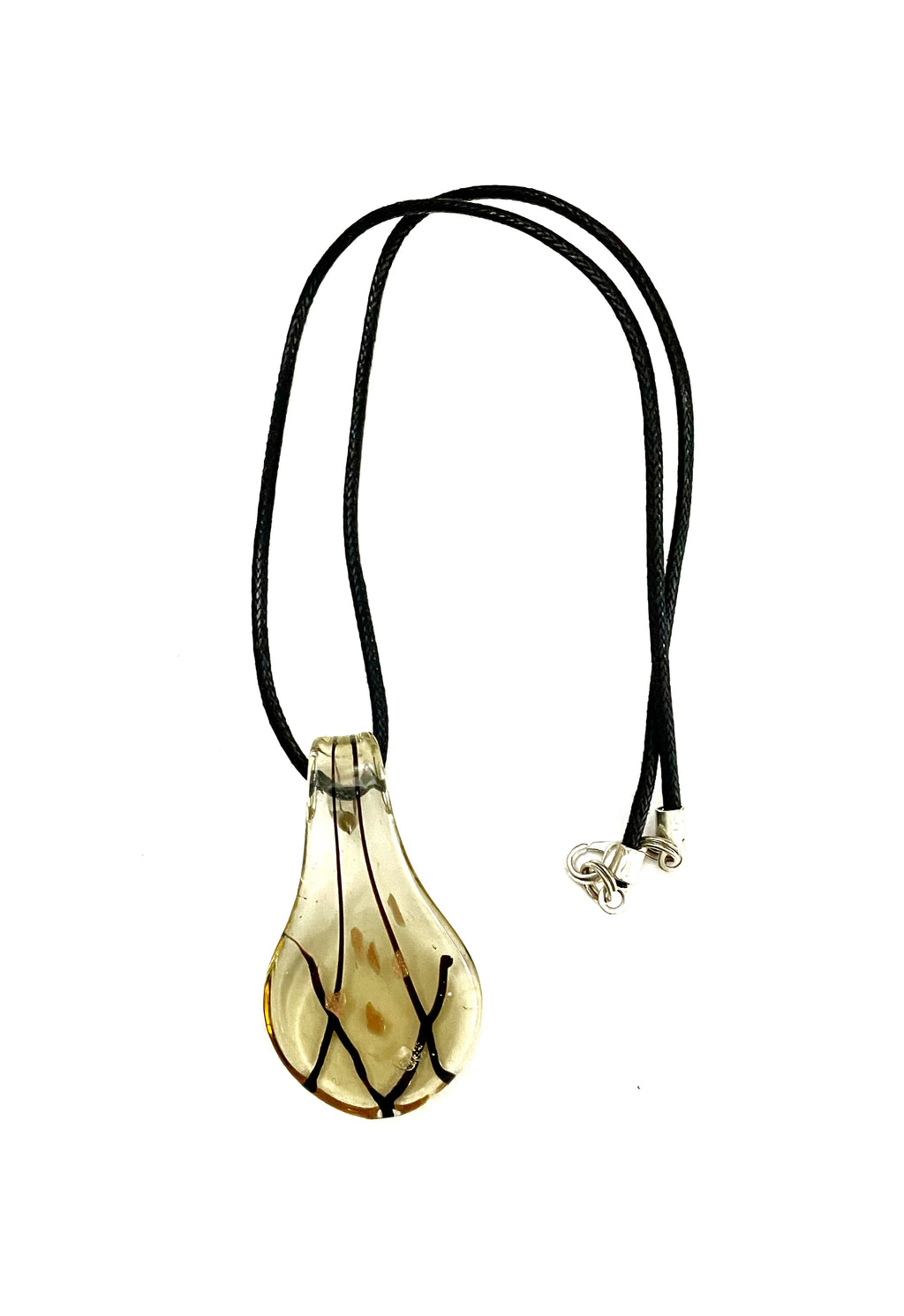 Transparent Yellow Glass Necklace