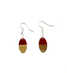 Extra Small Ovals Resin & Wood Earrings