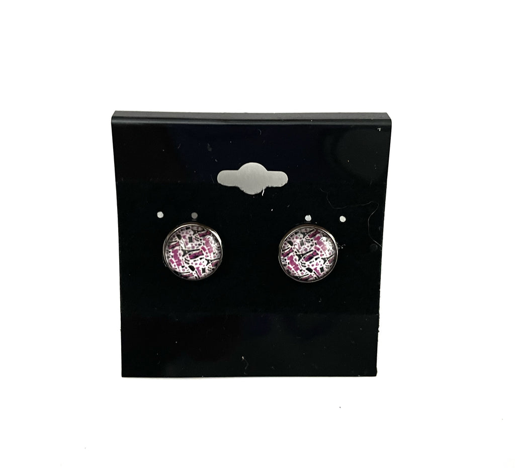 Colorful Post Earrings - Multiple Options -  Black Posts