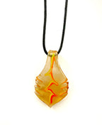 Transparent Yellow Glass Necklace