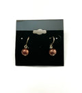 Chocolate Brown Glass Pearl Earrings