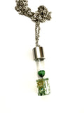 Dried Flower in Glass Bottle Necklace