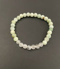 Green Aventurine and Clear Quartz Stretchy Bracelet