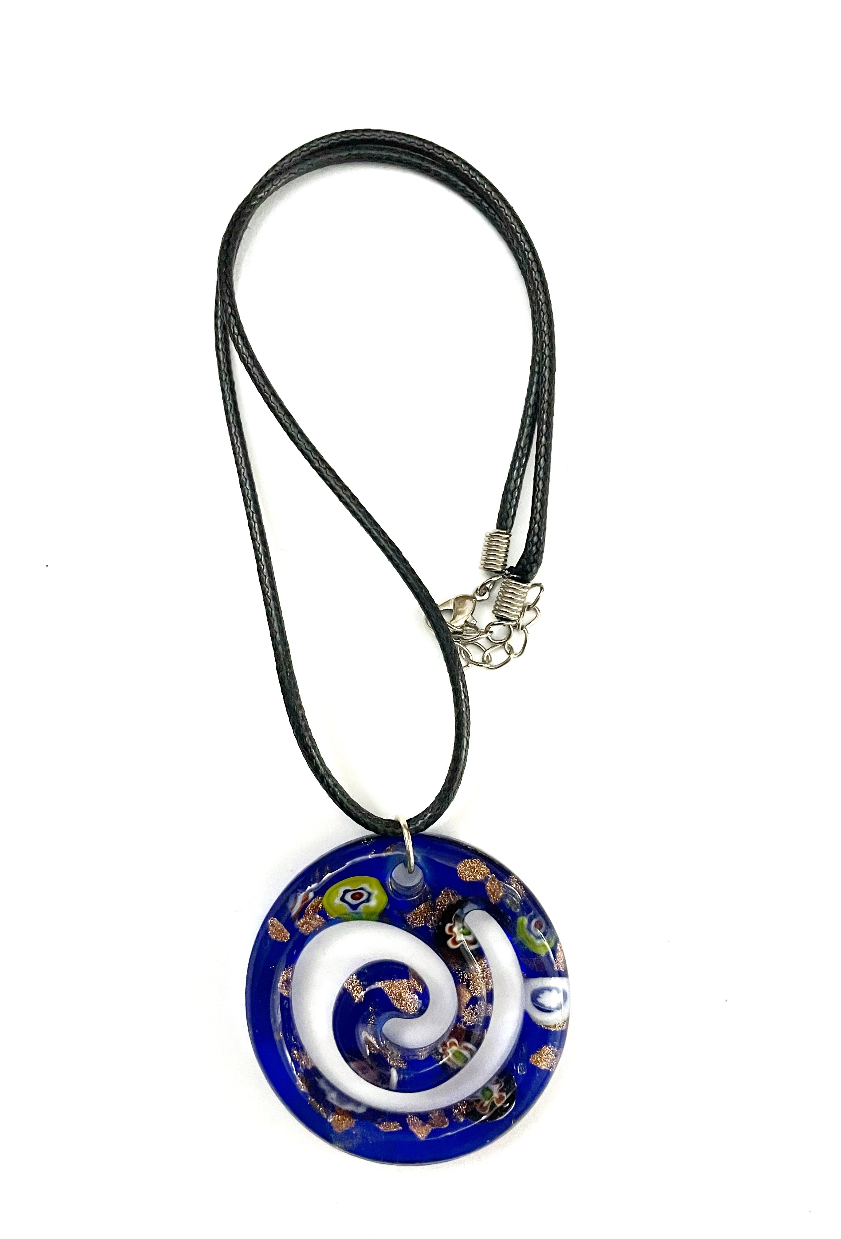 Blue with Millefiori Glass Necklace