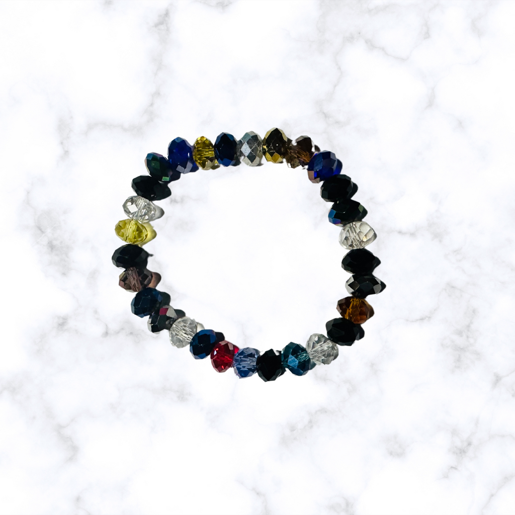 Bead Soup Glass Stretchy Bracelet
