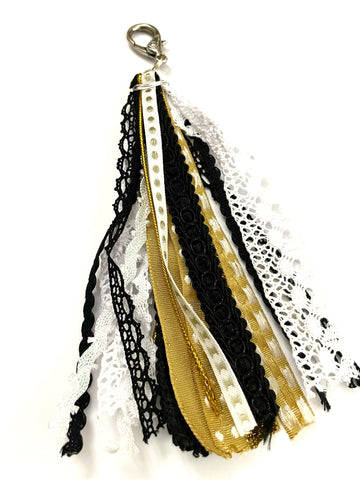 Gold, White and Black Purse Bling