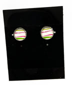 8mm Silver Post Earrings