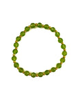 Fern Green Glass Stretchy Bracelet