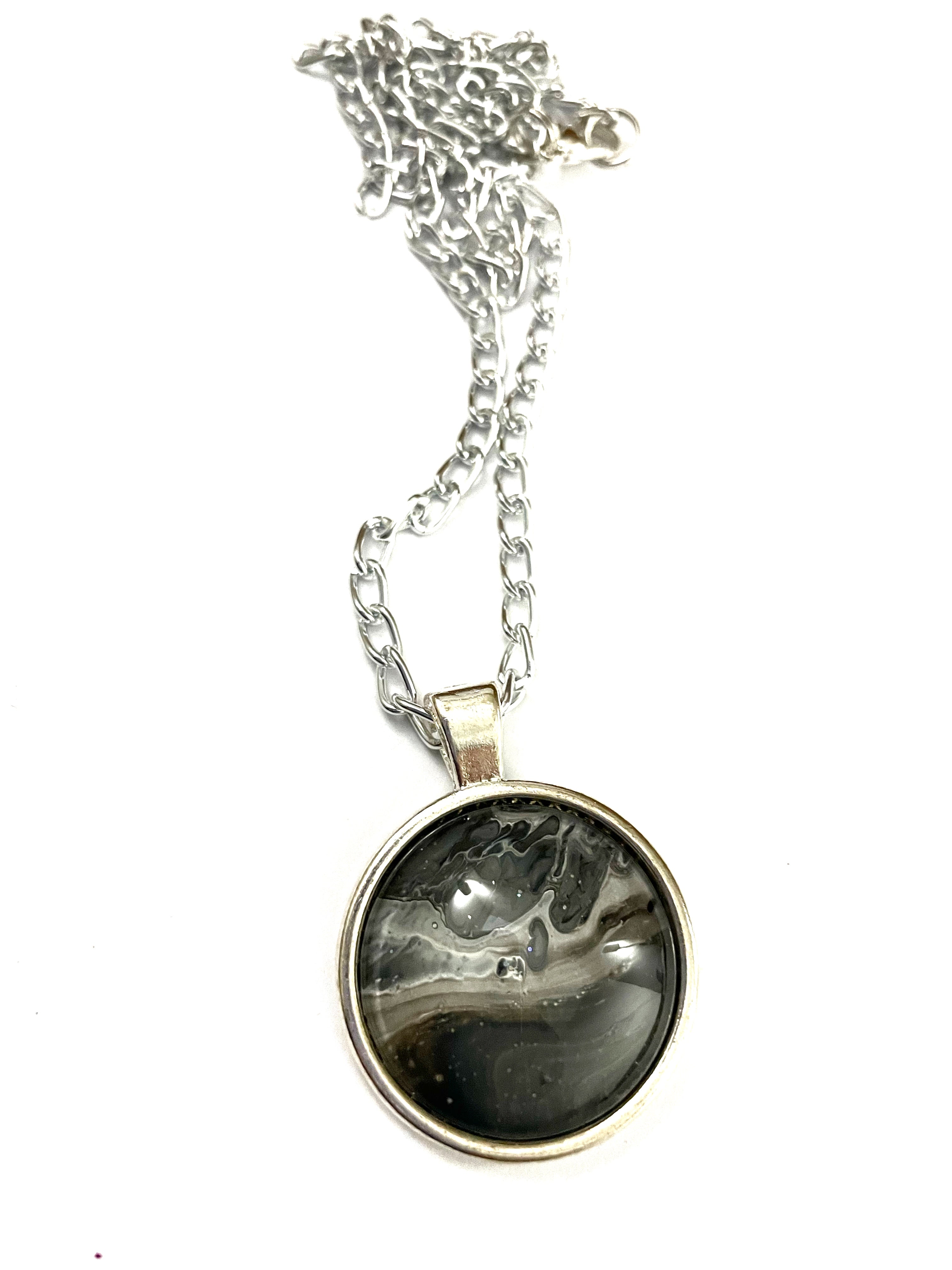 Grey Acrylic Necklaces