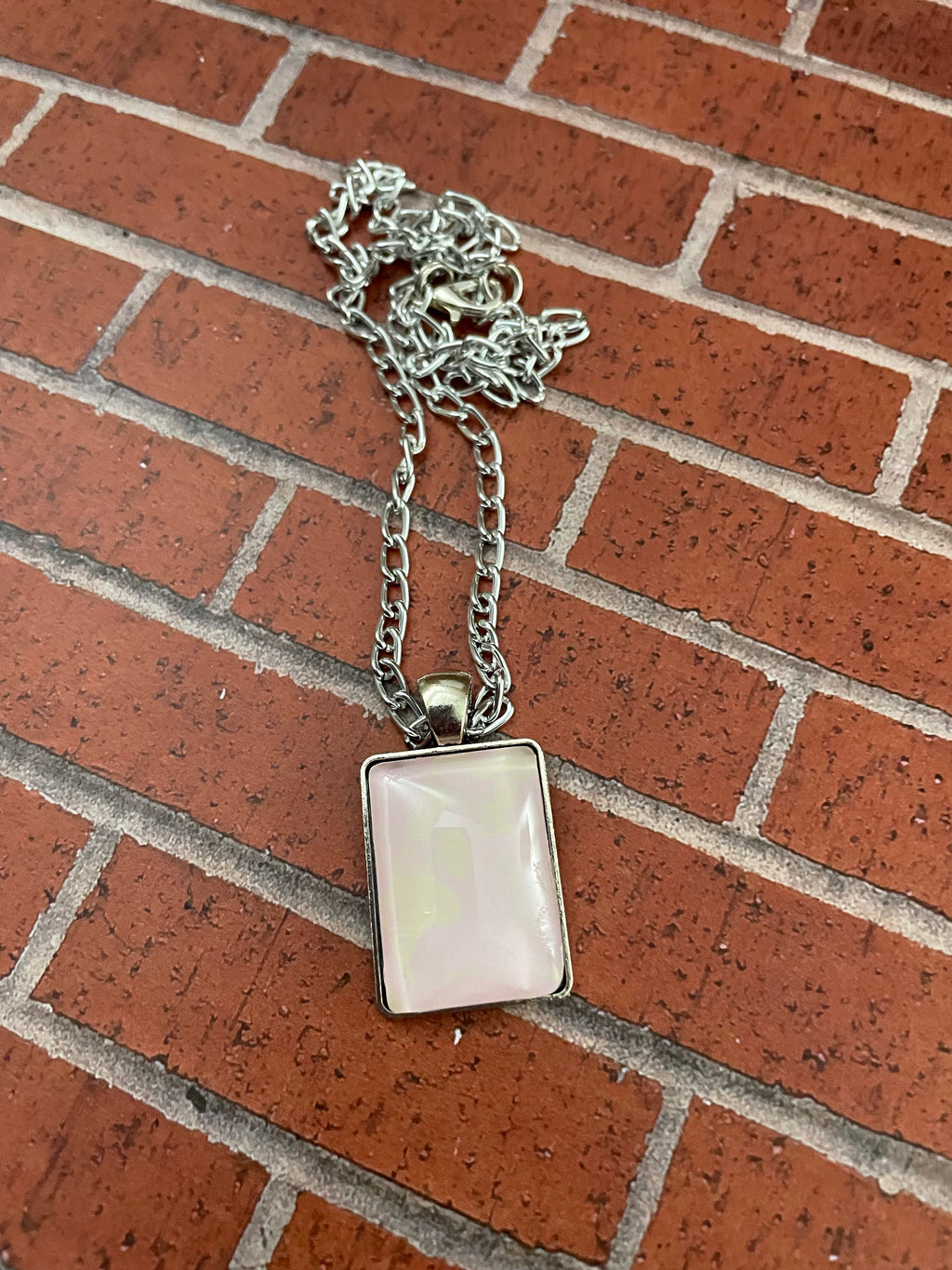 Pale Pink and Cream Acrylic Necklaces