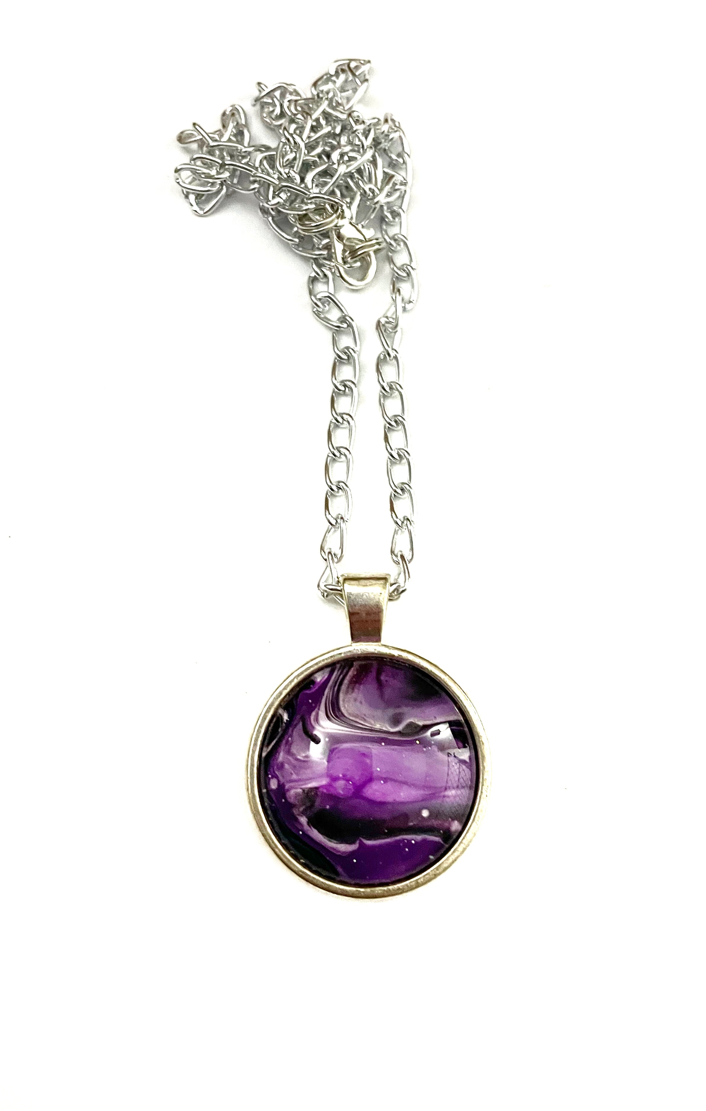 Purple Acrylic Necklaces