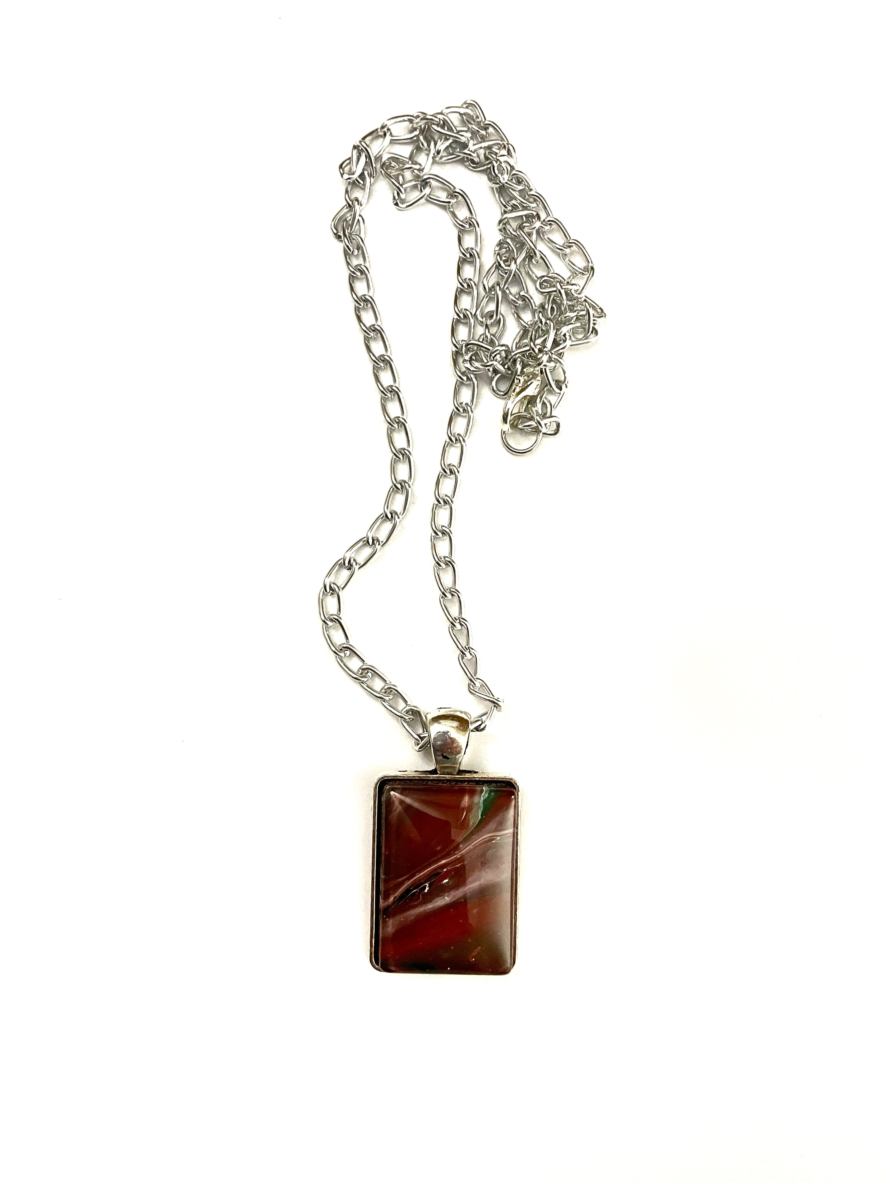 Red and Green Acrylic Necklaces